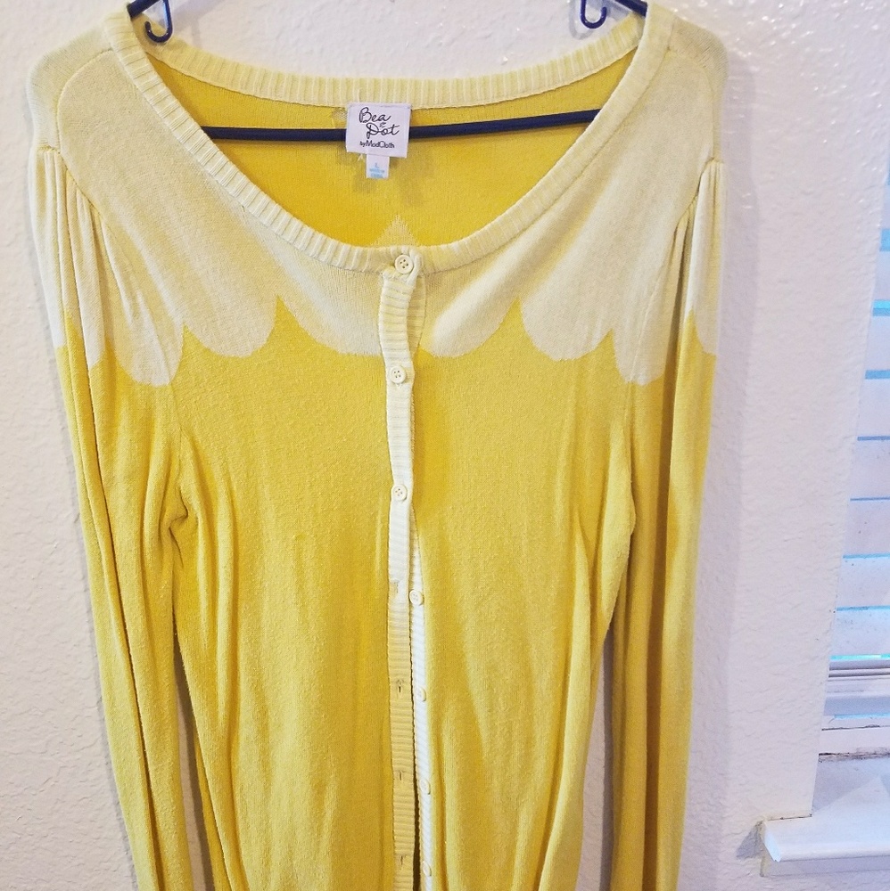 L Modcloth yellow cardigan